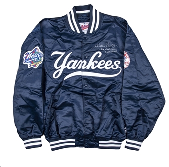 1998 Willie Randolph Game Used and Signed New York Yankees World Series Windbreaker (Randolph LOA)